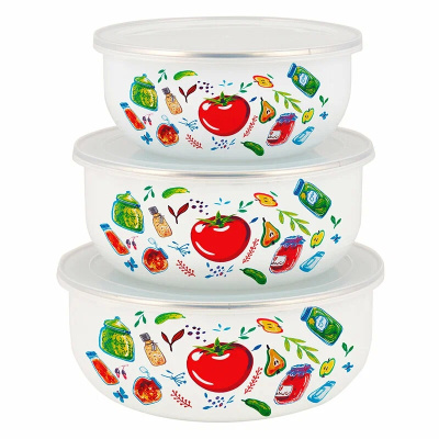 Набор мисок эмаль 3пр Marinades 14см 0.7л  16см 1.1л  18см 1.4л