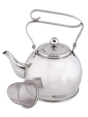 Чайник 1л заварочный нерж. с ситечком