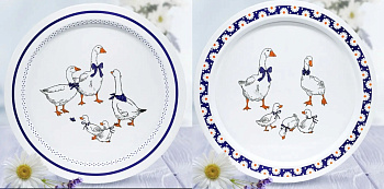 Поднос жест круглый "Гуси"  d379мм  /01965 (12) Поднос жест круглый "Гуси"  d379мм  /01965 (12)