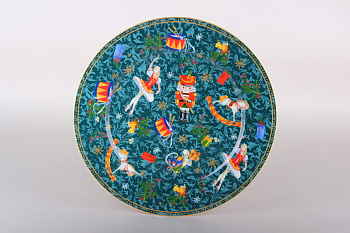 Тарелка обеденная 26.5см "Щелкунчик и мышиный король, зеленый"