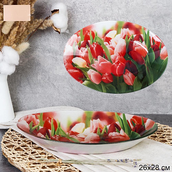 Блюдо овальное глубокое 25см 26*28