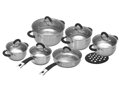 Набор посуды "Шелборн" 7пр.: 1.5, 2.2, 3.2, 5, ковш 1.5л, сков. 24см, подс. д/гор.