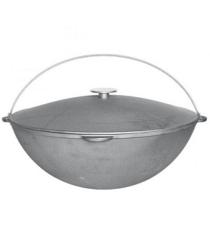 Казан походный татарский с крышкой 22л чугунный