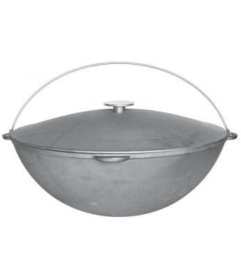 Казан походный татарский с крышкой 22л чугунный