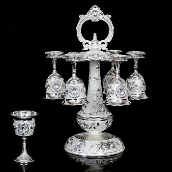 Набор рюмок на подставке 6шт. 30мл