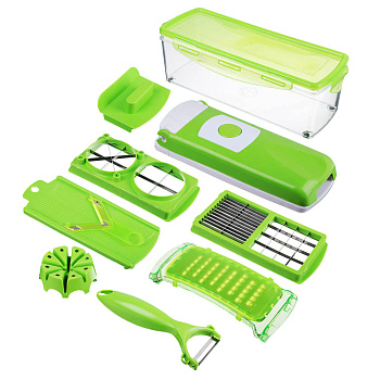 Овощерезка ручная универсальная  Nicer-Dicer ПЛЮС Супер Слайсер 14 предметов