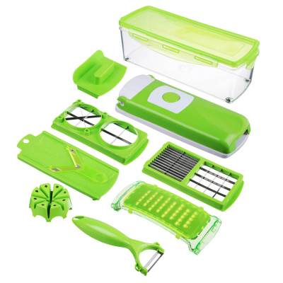 Овощерезка ручная универсальная  Nicer-Dicer ПЛЮС Супер Слайсер 14 предметов