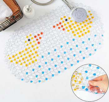 Коврик для ванны «Влюблённые уточки»  36?67см