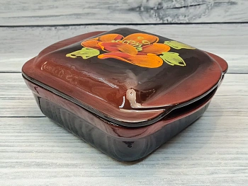 Емкость с крышкой 1.2л "МАК черный" 22*19.5 h10см (6) Емкость с крышкой 1.2л "МАК черный" 22*19.5 h10см (6)