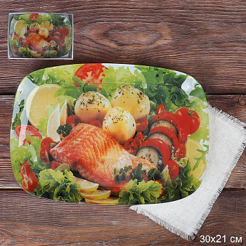 Блюдо прямоугольное глубокое 30х21см