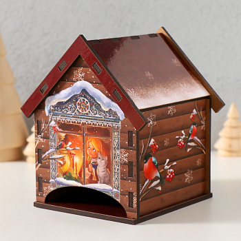 Домик чайный  "Чудеса в окошке" 10.5х9.5х12см