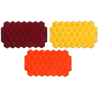 Форма силикон для льда 37яч. "Соты" 20*12см