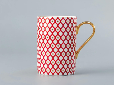 Кружка  400мл  "Скарлетт 1" ф.Идиллия костяной фарфор