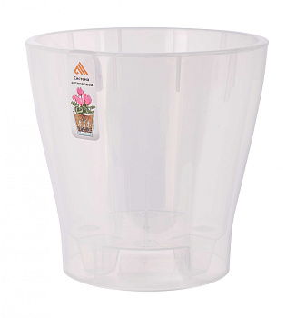 Горшок для орхидеи "Лея" 3.6л с автополивом прозрачный