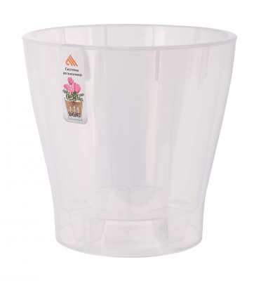 Горшок для орхидеи "Лея" 3.6л с автополивом прозрачный