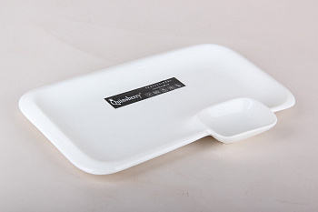 Блюдо сервировочное с соусницей 21х14см Issi