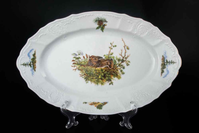 Блюдо овальное 34см "Охота"