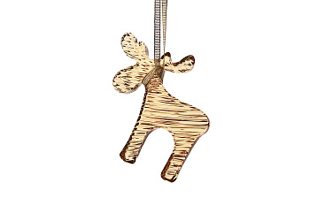 Новогодняя игрушка «Лось» Янтарный