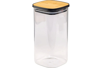 Банка для хранения сыпучих продуктов квадратная BAMBOO 1400мл