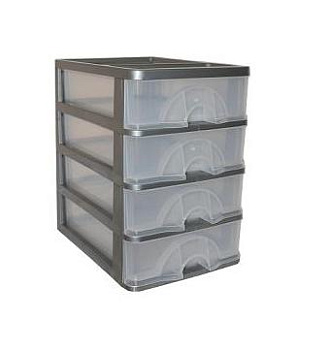 Универсальный бокс средний 24.5*17.5*27.5см 4 секции