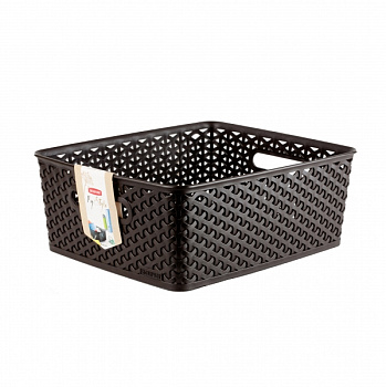 Коробка для хранения MY STYLE M 13л 350х295х135мм темно-коричневая