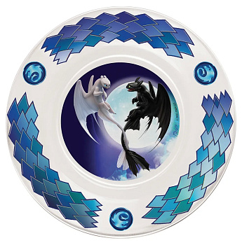 Тарелка 19.6см стекло "Как приручить Дракона"