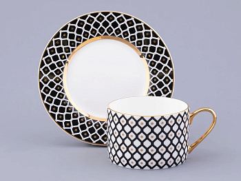 Чашка с блюдцем 250мл "Неро 1" ф.Идиллия