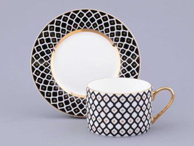 Чашка с блюдцем 250мл "Неро 1" ф.Идиллия