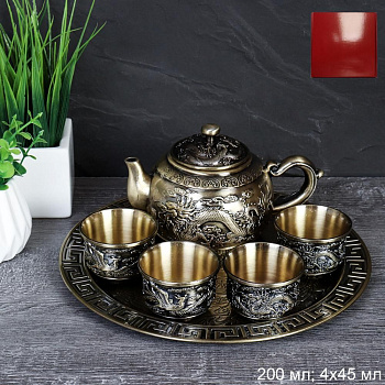 Набор кофейный  6пр с подносом 200мл + 4*45мл