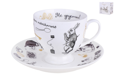 Пара чайная 240мл "Безумное чаепитие"  под.уп.