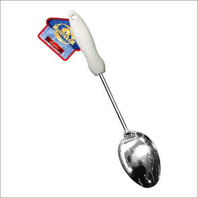 Ложка хром бел. ручка