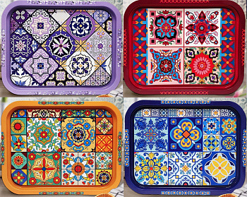 Поднос жест.  "Времена года"  4вида  332*258мм Поднос жест.  "Времена года"  4вида  332*258мм