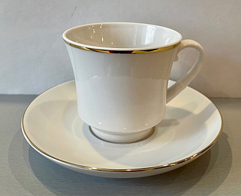 Чашка с блюдцем 220мл "Золотая лента" ф.Банкетная Чашка с блюдцем 220мл "Золотая лента" ф.Банкетная