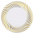 Тарелка пластиковая белая "Золотая волна" 23см