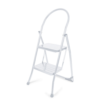 Стремянка с 2мя широкими ступенями 420х447х881мм белый