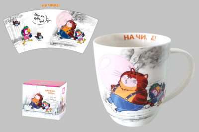 Кружка 420мл под.уп. "Попугай Кеша