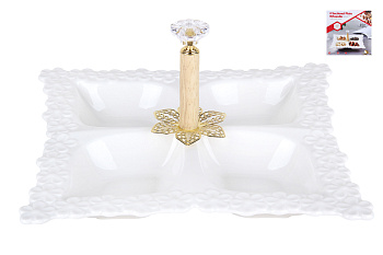 Менажница 4-х секционная 28см  ZD20211 (12)