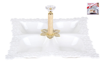 Менажница 4-х секционная 28см  ZD20211 (12)