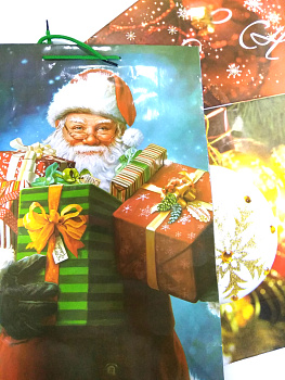 Сумка гологр. 33*42*10см  НОВЫЙ ГОД