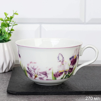 Кружка чашка 270мл "Ирисы"