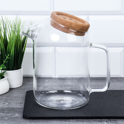 Чайник заварочный 1200мл с ситом и пробковой крышкой