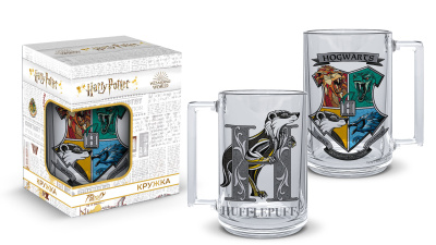 Кружка 320мл "Гарри Поттер Пуффендуй Буква" под.уп.  текло
