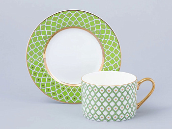 Пара чайная 250мл  "Лайм 1"  ф.Идиллия кост.фарфор Пара чайная 250мл  "Лайм 1"  ф.Идиллия кост.фарфор