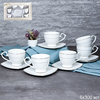 Набор чайный  12пр 260мл на ножке