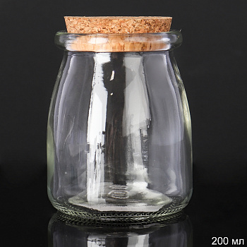 Банка для специй с бамбуковой пробкой 200мл