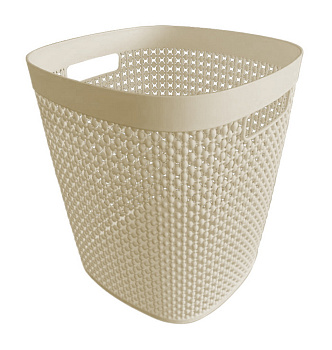 Корзина для бумаг ПИРУЛА латте 10л  230x230x270мм