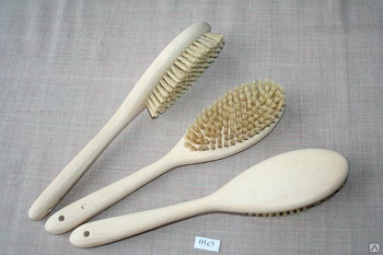 Щетка банная натур. щетина 20мм 300*60мм ручка 160мм 119кустов 01с5-30