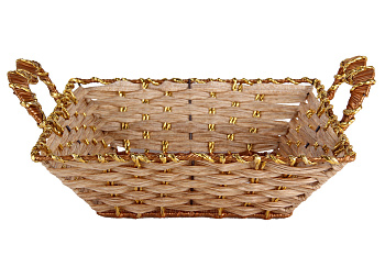 Корзинка универсальная 24.5x24x8.5см "Плетеное сердце"