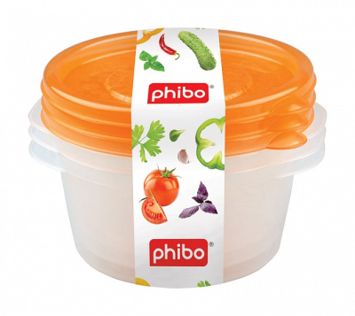 Набор контейнеров 3шт. д/холод. и СВЧ АРТ 0.44л