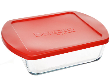 Форма д/запек. прямоуг. 1л  с пласт. Крышкой Форма д/запек. прямоуг. 1л  с пласт. Крышкой